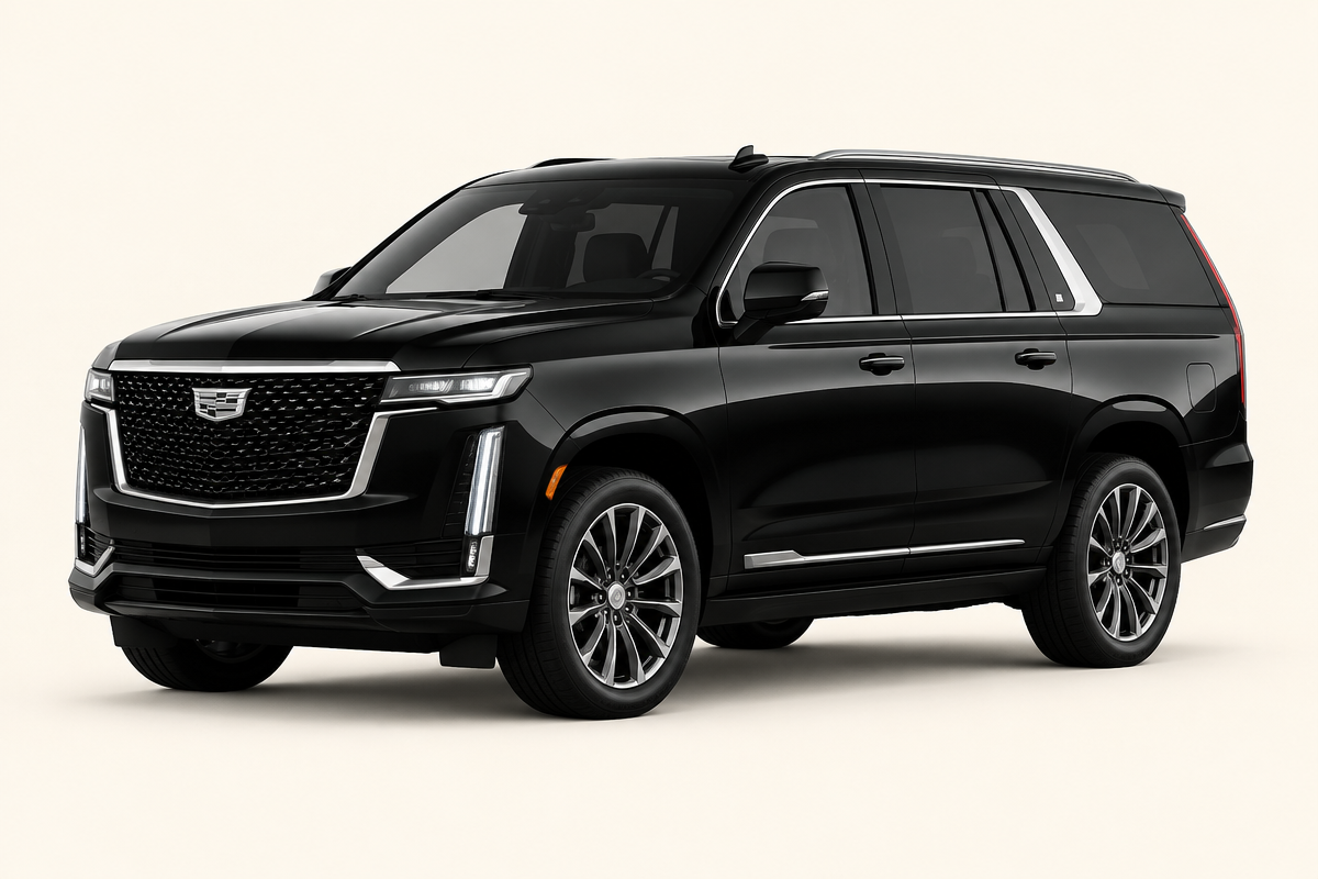 Black Cadillac Escalade full-size luxury SUV